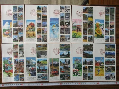 Japan Stamp First Day Cover FURUSATO Stamp 10 Covers (ふるさと心の風景) 2008～2011