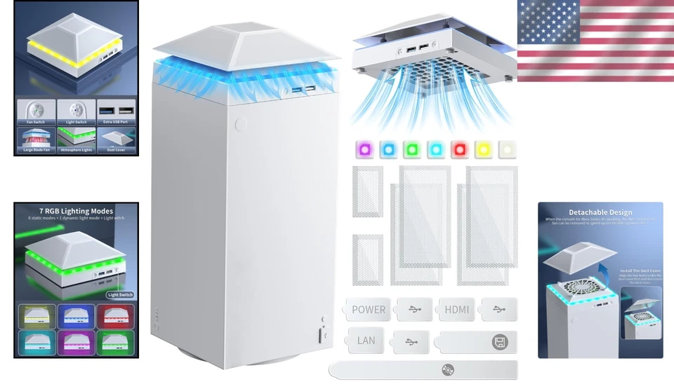 Xbox Series X Cooling Fan with Colorful Lights - Image 2 of 4