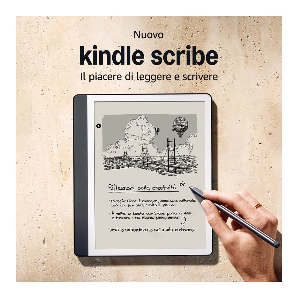 Amazon Ebook 10,2" KINDLE Scribe 2024 Grigio tungsteno 16GB B0CZB5RHWX - Immagine 2 di 2