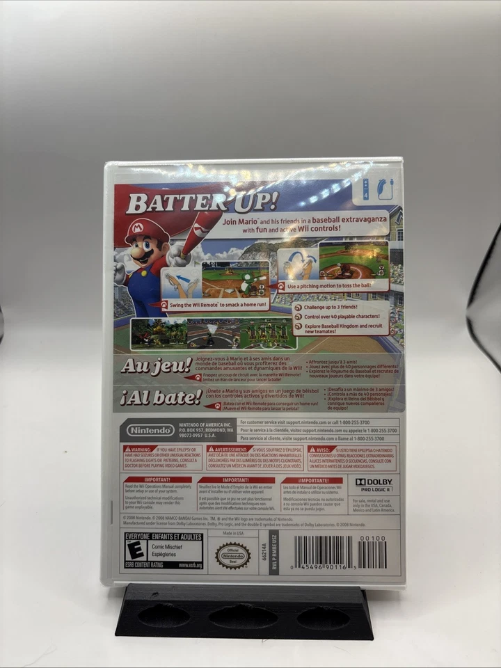 Mario Super Sluggers (Wii, 2008) ¡NUEVO! Etiqueta Blanca 1ª impresión ¡SELLADA! Foto 2 de 4