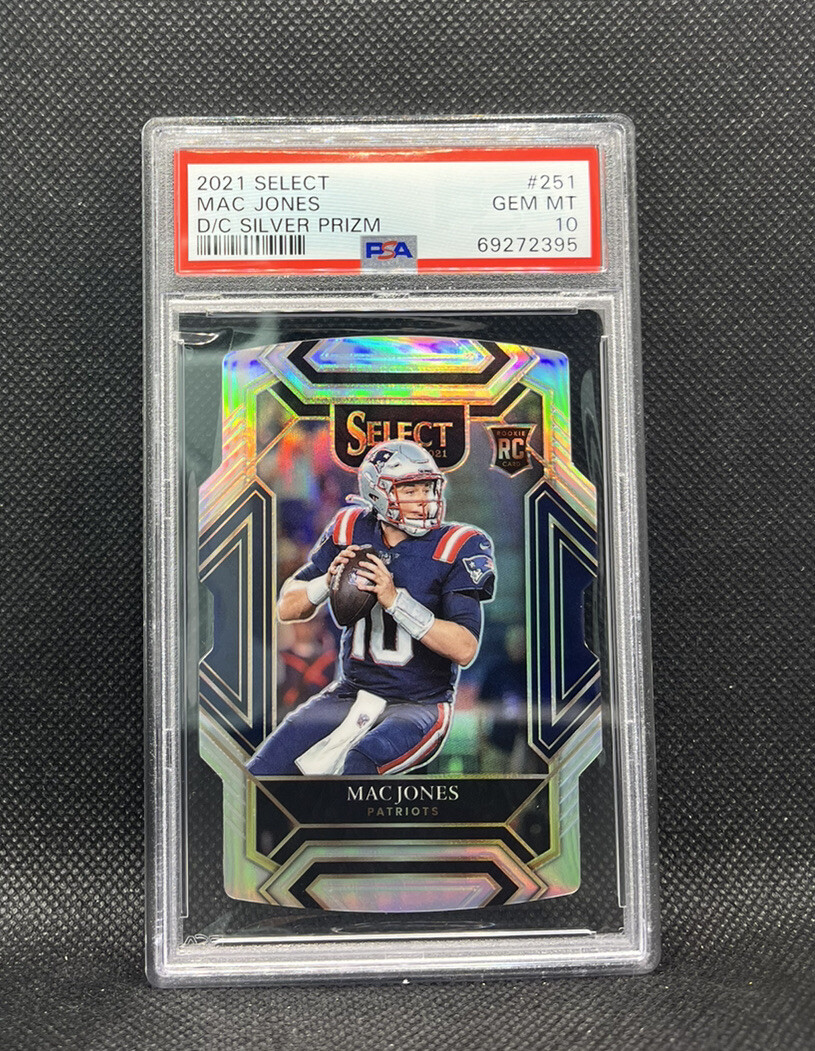 Mac Jones Rookie PSA 10 D/C Silver Prizm 2021 Panini Select Football #251 NFL RC