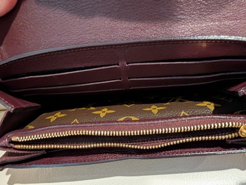 Monogram Portefeuille Bordeaux Elysée Wallet VGC burgandy interior M.H. initials - Picture 11 of 22