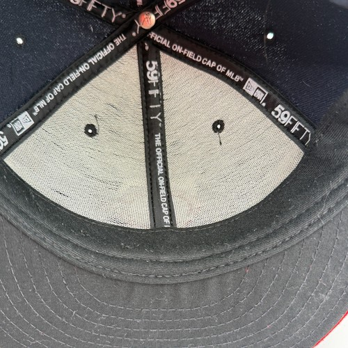 Minnesota Twins New Era Cool Base 59FIFTY Cap Hat 7 1/8 Black Red Fitted Made US - Picture 9 of 9
