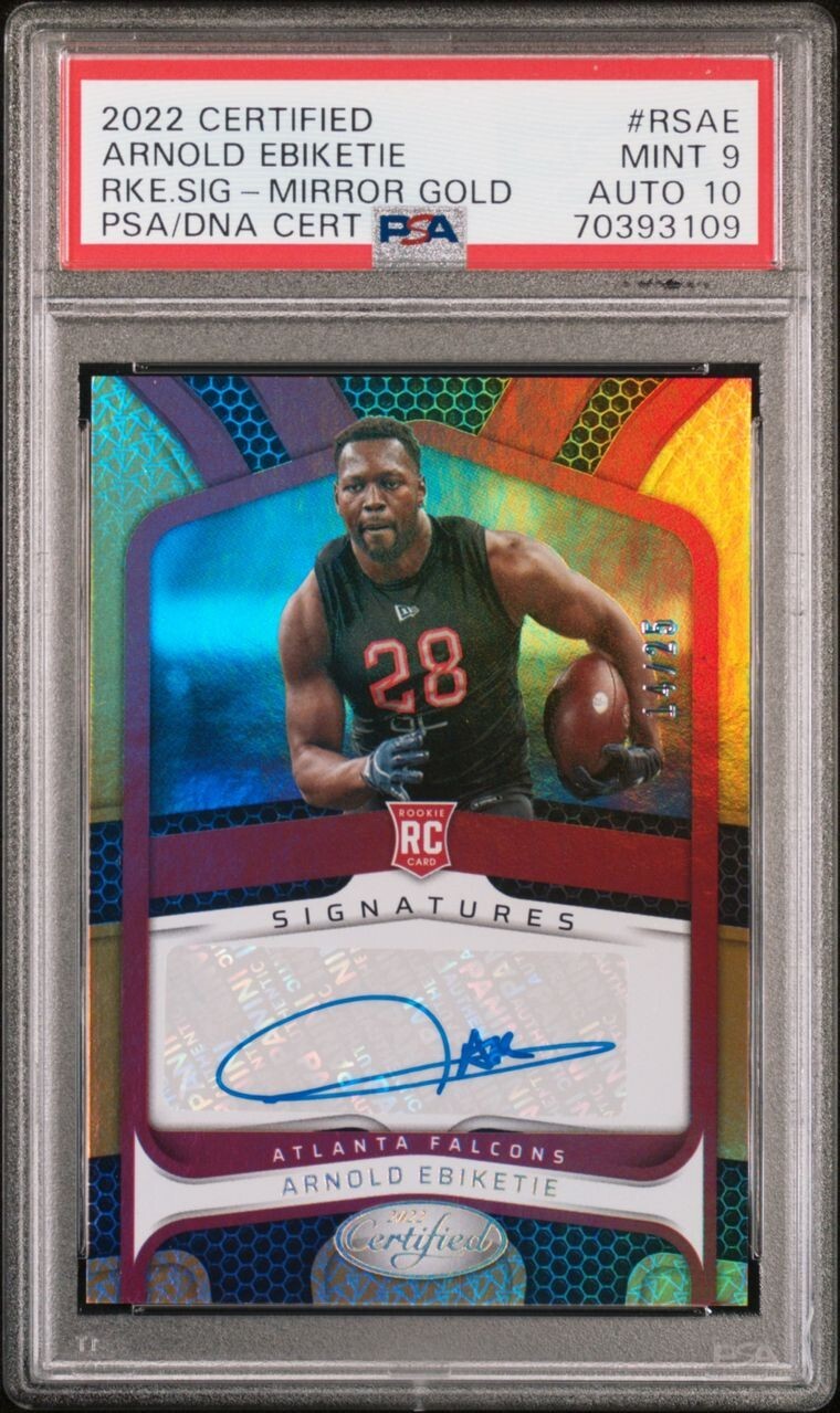 Arnold Ebiketie Panini Certified Rookie Signatures #RSAE Mirror Gold