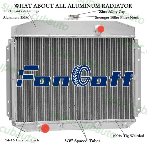 4-Row Aluminum Radiator FOR 1960-1964 FORD F-100 F-250 F-350 Pickup 4.8/5.4/5.9L