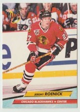 1992 Fleer Ultra #41 Jeremy Roenick Hockey Card Chicago Blackhawks