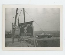 Vintage Photo Republic of Korea Air Force Base Sign South Korea War 1950s