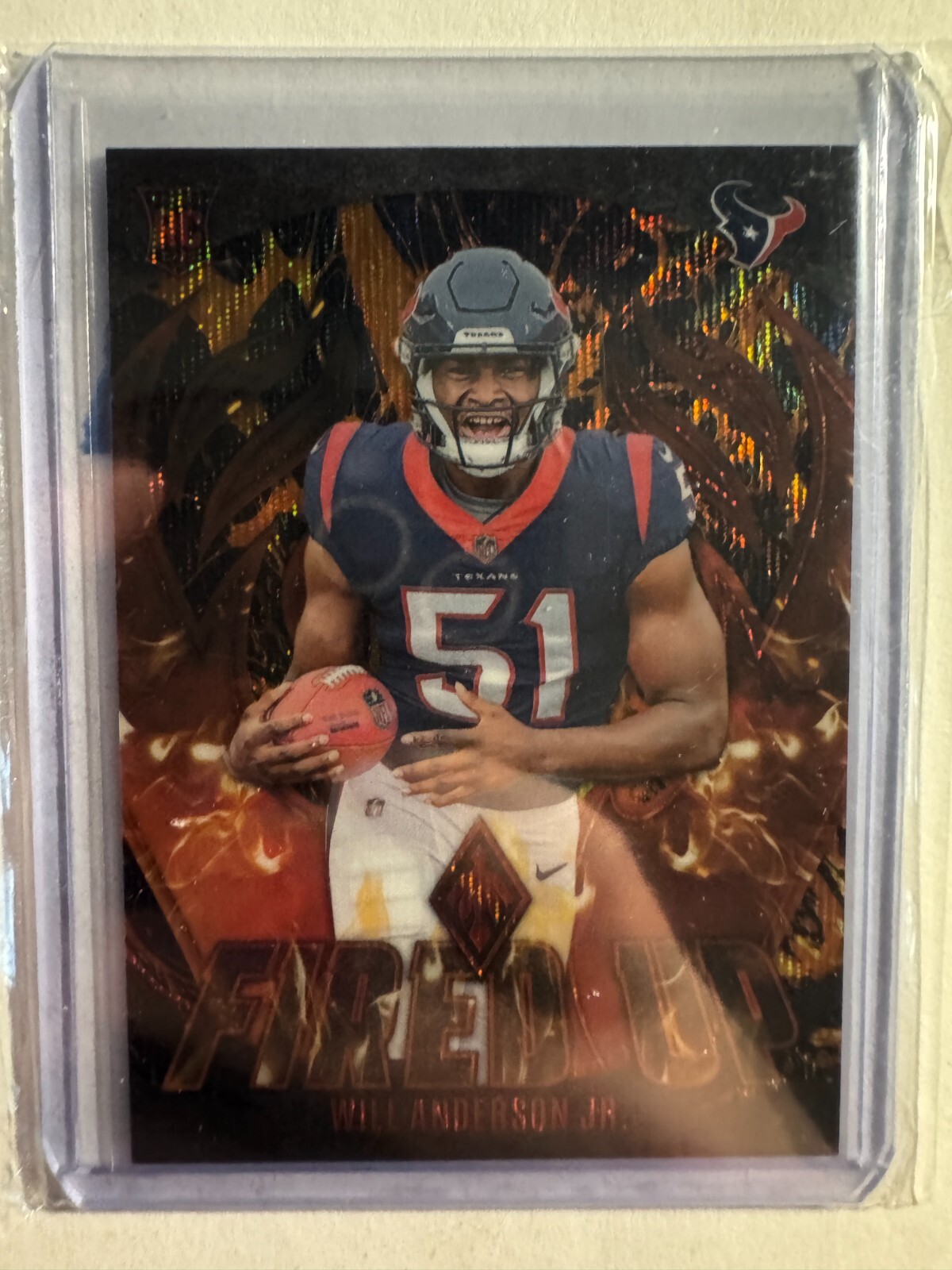 K254,226 - 2023 Panini Phoenix Fired Up Lava #18 Will Anderson Jr. #/150