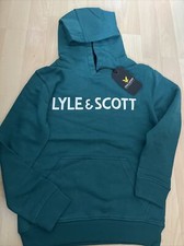 Image of lyle and scott hoodie age 8-9 boys green