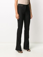  925 VERSACE Stretch Wool Flared Leg Skinny Pants  Black  IT 42 Medium / US 6