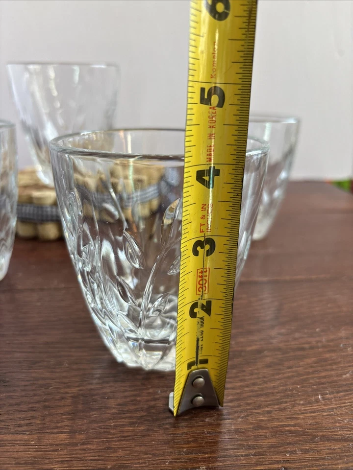 Cristal D’Arques Cassandra ANTIGUO MODO Juego de 4 Vasos Rocas Bola Baja Vintage Foto 4 de 4