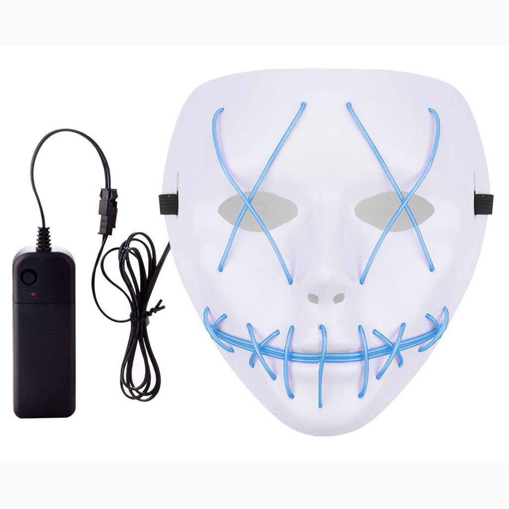 Maschera Spaventosa Cosplay Costume Led Maschera EL Filo Di Luce Per - Foto 10