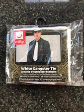 Image of White Gangster tie - Smiffys