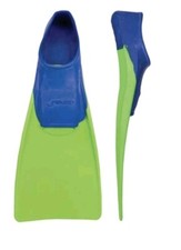 FINIS Long Floating Swim Fins Blue  Lime Green Size US Jr 8-11