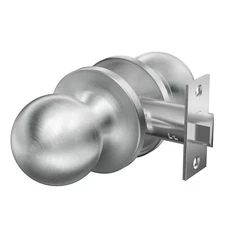 Round Ball Door Knob No Locking Door Knob Suitable for Bathroom Outdoor Silver