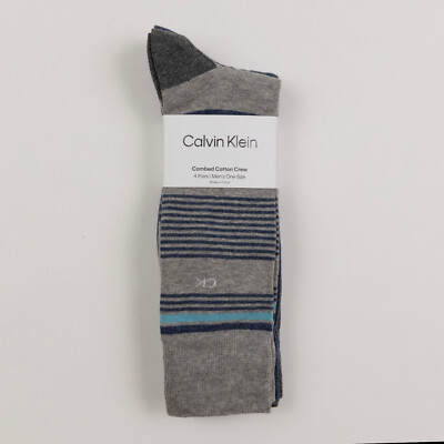Calvin Klein Men's 4-Pk. Crew Dress Socks Multi One Size
