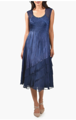 charmeuse and chiffon bridesmaid dress with ruffle Charmeuse and Chiffon Bridesmaid Dress with Ruffle