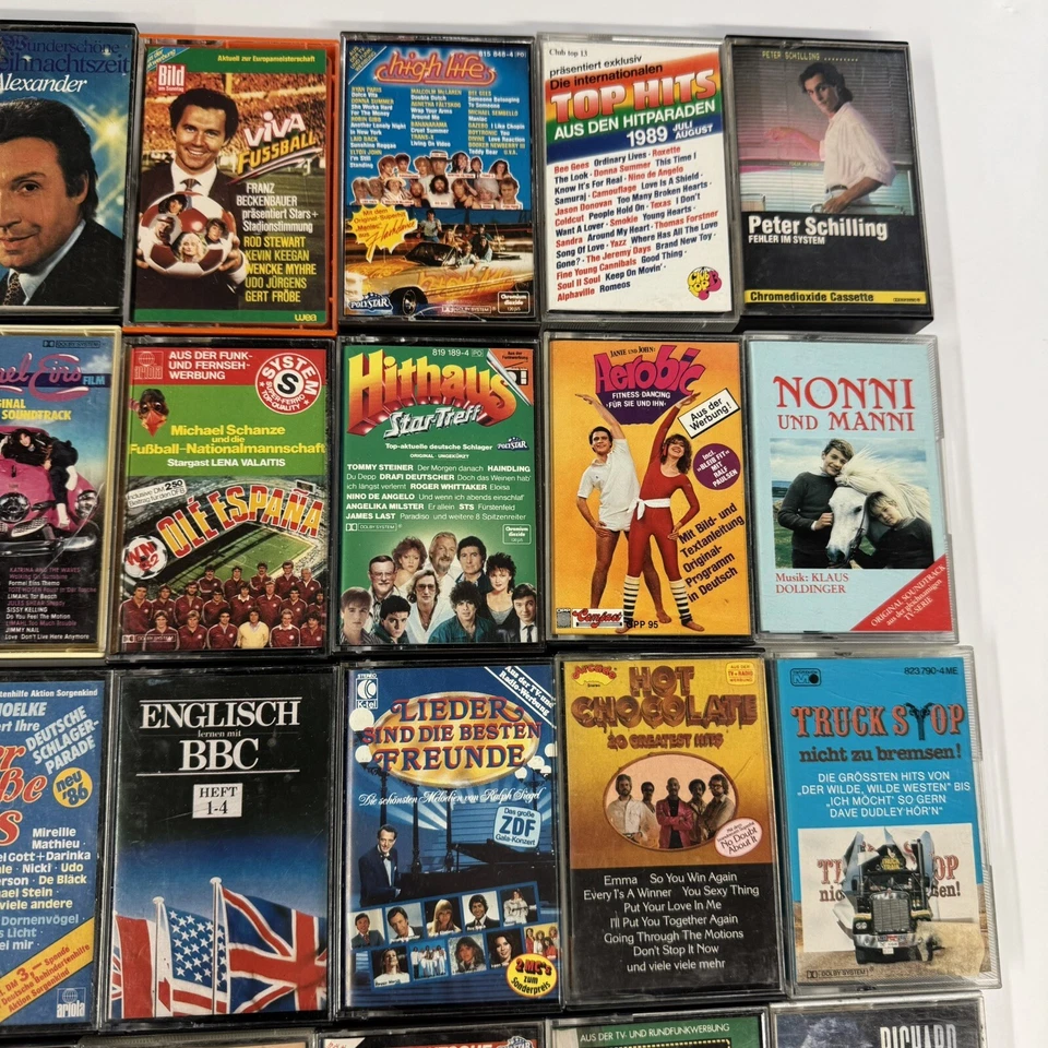 VTG cassette lot German UK only rock pop ronny 40 complete record cassettes Rare - Bild 4 von 4