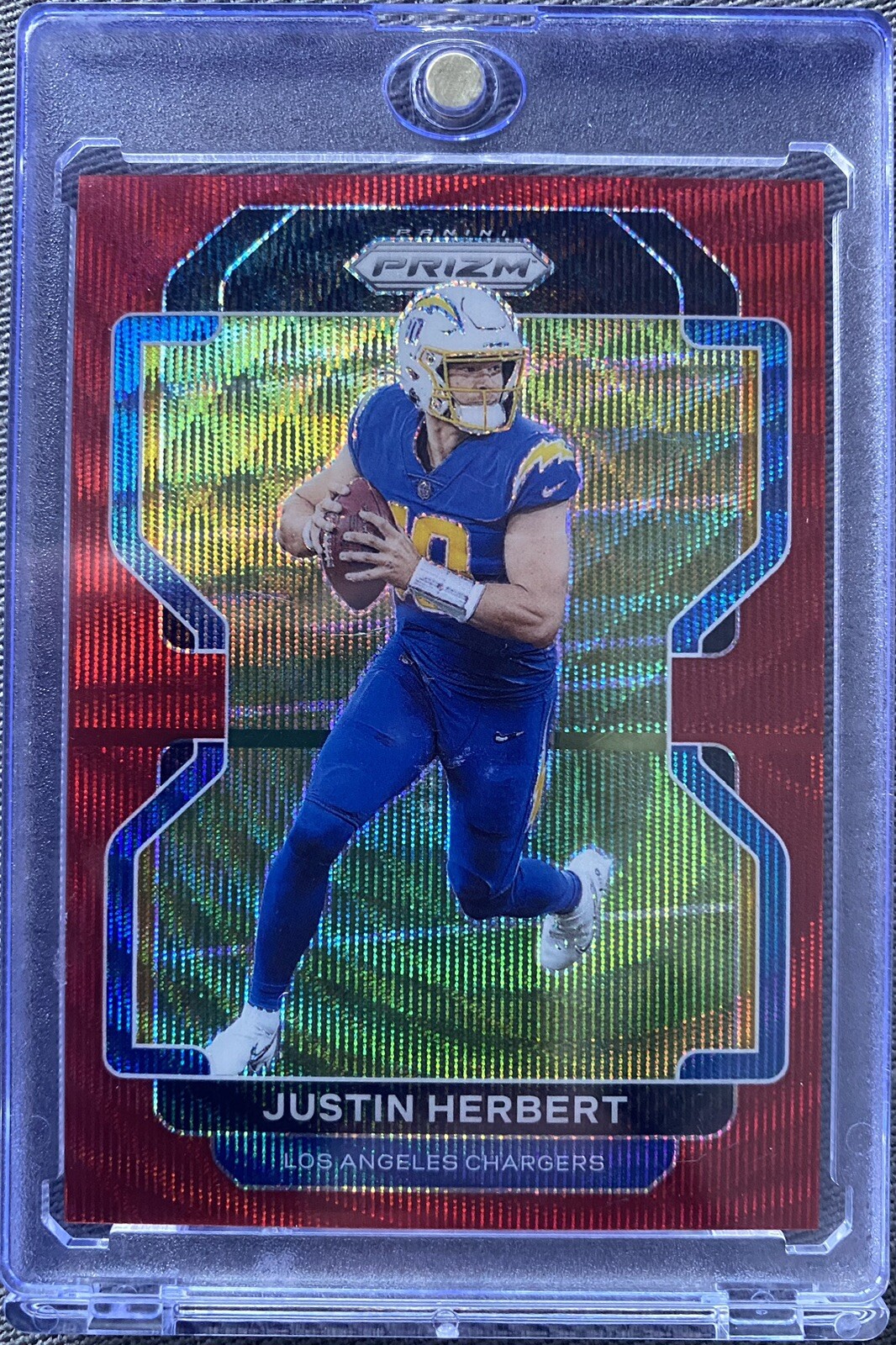 2021 Prizm Justin Herbert Red Wave /149 Chargers Rare #169 Mint Clean 💎🔥