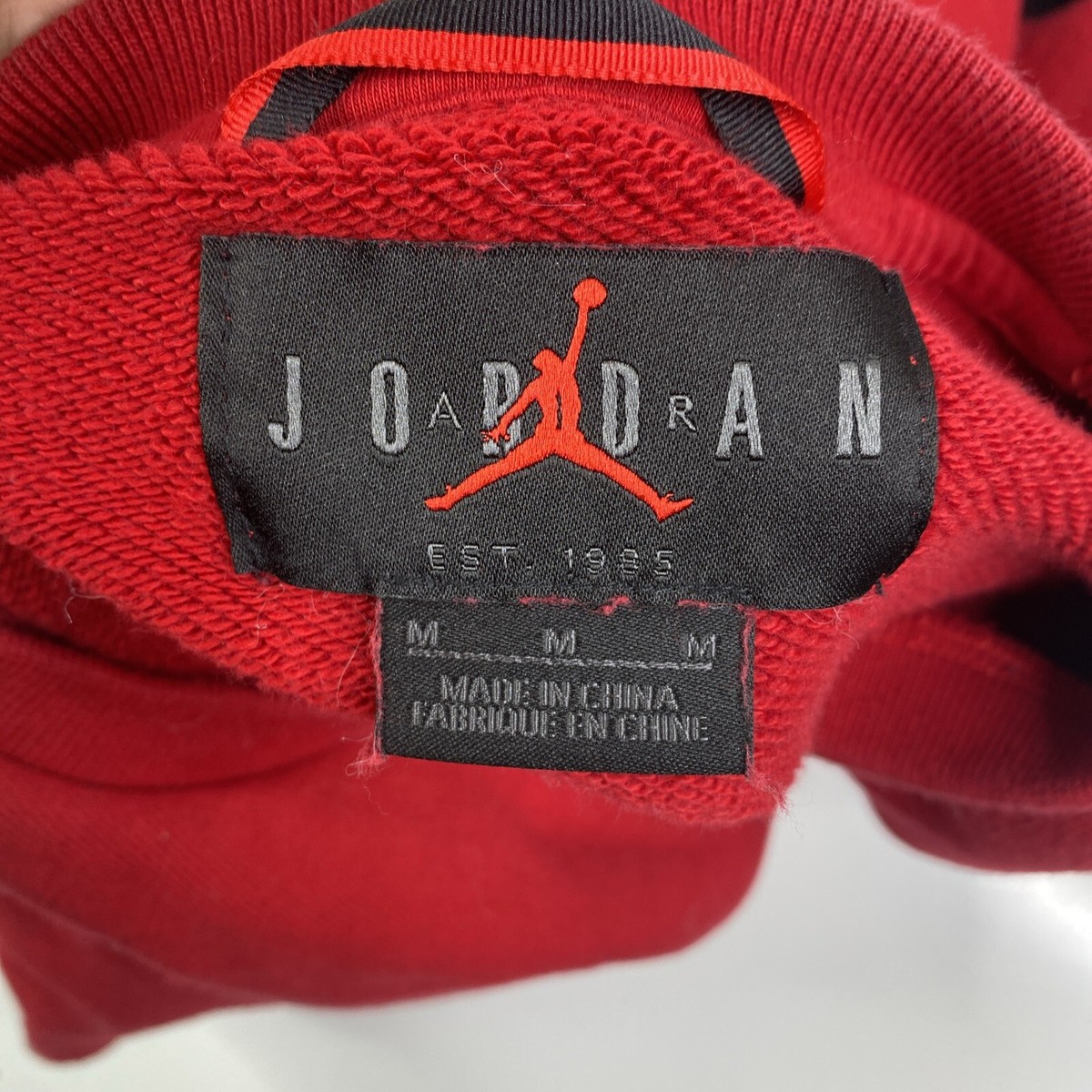 Nike Jordan Satin Wings Sweatshirt Top Shirt AO0426-687 Black Red 