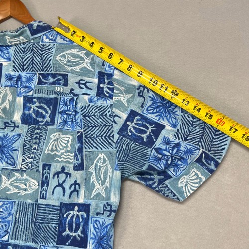VTG 70s Royal Creations Hawaiian Shirt Tropical Fish Turtle Print Aloha Shirt XL - Picture 7 of 7