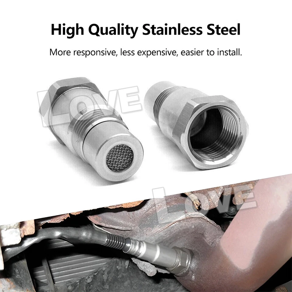 (2 Sets) O2 Oxygen Sensor Spacer Adapter CEL Fix Eliminator M18x1.5 Extender - image 3 of 4