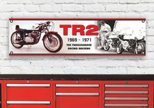 BR160B YAMAHA TR2 350 TR-2 INSPIRED GARAGE FLEXIBLE WORKSHOP BANNER SIGN TZ350