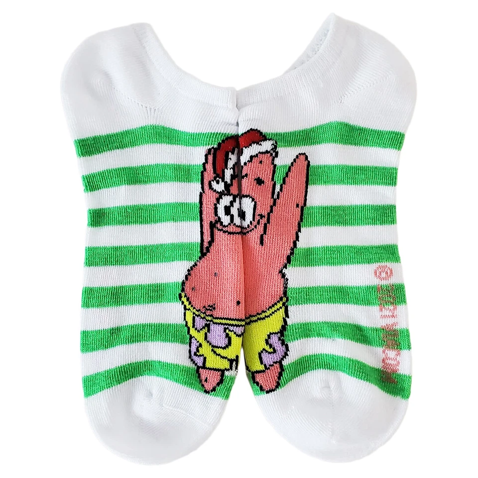 PACK DE 5 PANTALONES CUADRADOS BOB ESPONJA NUEVOS CON ETIQUETAS NAVIDAD MUJER NO SHOW CALCETINES ZAPATO TALLA 4-10 Foto 4 de 4