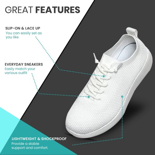 Womens Walking Shoes | Slip On Fashion Sneakers for Women |Comfy Tennis Runni... - Picture 2 of 8