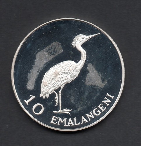 10 EMALANGENI - KINGDOM of SWAZILAND - SOBHUZA II - Proof - Coin - Anno 1975 - Bild 2 von 2