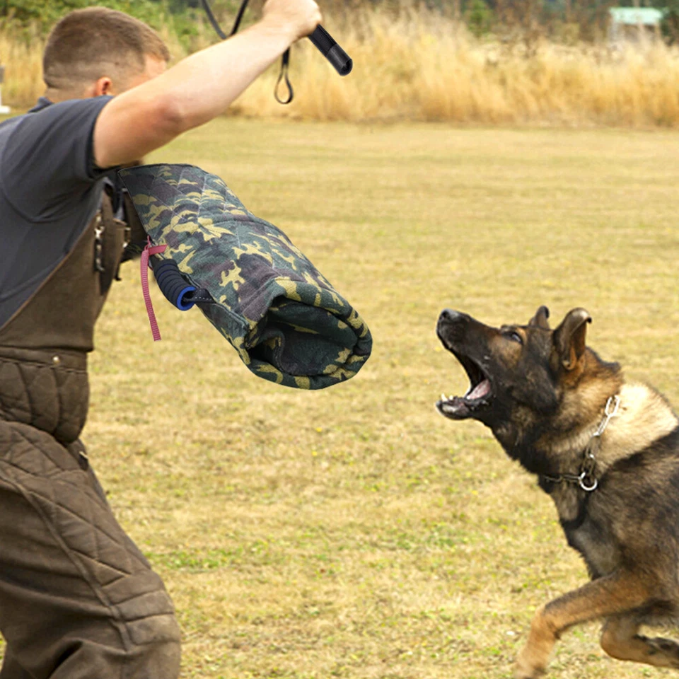 Manga de mordida de camuflaje entrenamiento de perros perros grandes protección de brazos intermedia Foto 3 de 4