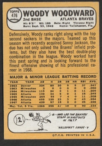 1968 Topps Baseball Cards Scegli una carta a scelta 295-660 EX X-MT 1/25 Set Break - Foto 321 di 490