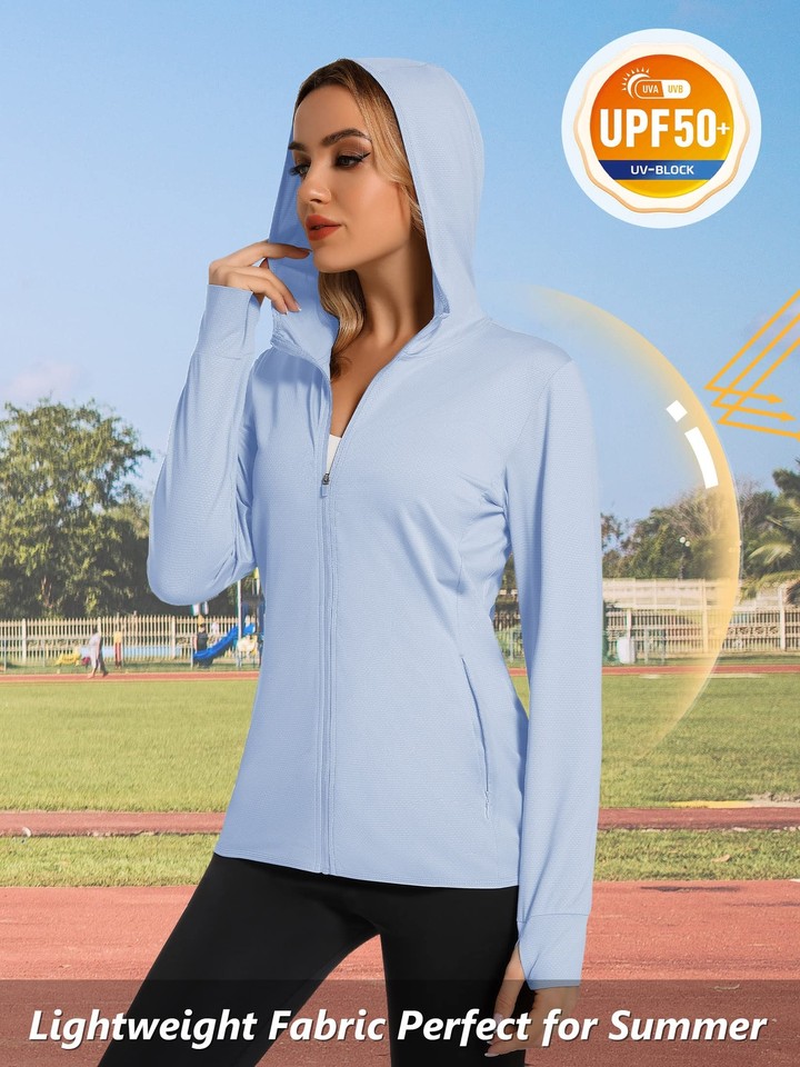 Contrast Tipped UPF50+ Zip Neck Sleeveless Top