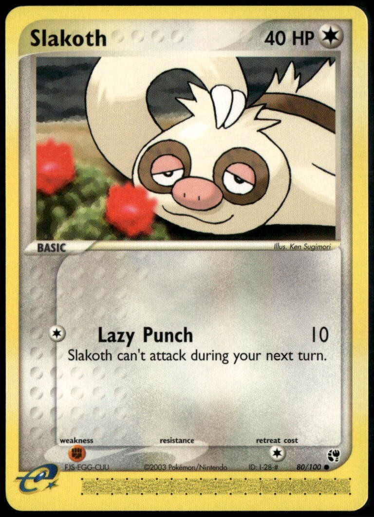 Slakoth - ex Sandstorm Common 80/100 2003 NM Pokemon