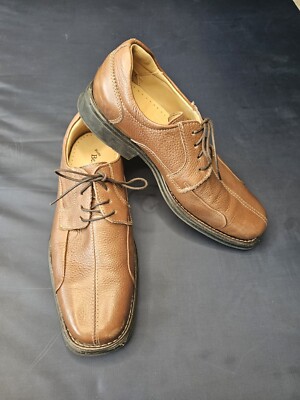 Belvedere Studio Bay Bridge Men Burgundy Color Leather Lace Up Shoe, Size 10D. Studio Belvedere Mens Bay Bridge soft brown pebble leather  main image 3