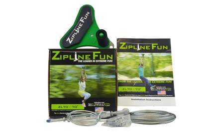 ZL70 Zipline Fun Playground Trolley Playset Zip Line Wire Trolley