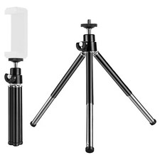 1/4" Screw Metal Two Stage Extendable Mini Tripod Stand for GoPro Cell Phone