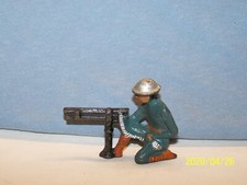 VINTAGE GREY IRON G112 FOREIGN LEGION MACHINE GUNNER  ORIGINAL STEEL FIGURE