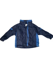 Vintage Columbia Windbreaker Jacket Women L Blue Snap Zip Retro SHELL ONLY 90s