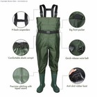 Bootfoot Chest Wader Fishing Hunting Nylon Waterproof for Men Women with Boots S