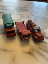 3 PCS LESNEY MATCHBOX #44 REFRIGERATOR TRUCK LESNEY#10 PIPE TRUCK GOODEE TANKER