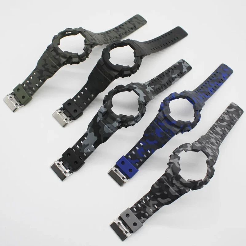 Correa de reloj de resina 2 en 1 y carcasa de bisel para Casio GA-110 GA-100 GD110 GD100 GD120 Foto 2 de 4