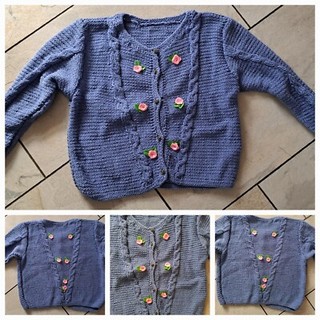Mädchentrachtenjacke neuwertig handgestrickt Größe ca 140 164