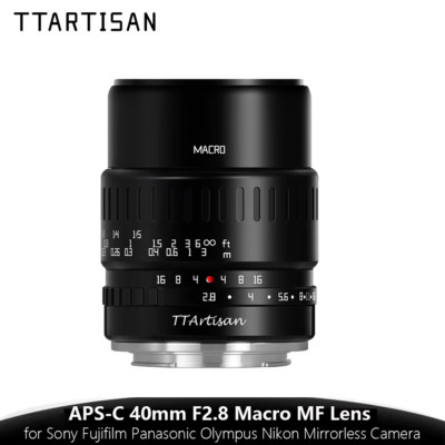 TTArtisan 40mm F2.8 APS-C Macro Portrait Lens For Sony Nikon Fujifilm M4/3 Mount