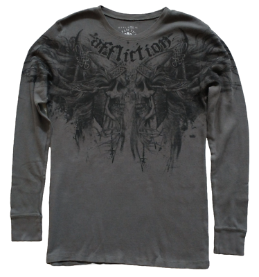 Affliction Thermal VALHALLA 2XL 3XL NWT Skulls Long Sleeve Shirt