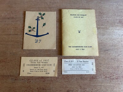 Chambersburg High School Reunion Junk Drawer Lot Ticket Booklet Christmas Vtg PA