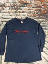 Vtg 90s Tommy Hilfiger Raised Letter Classic Long Sleeve XL