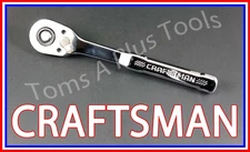 CRAFTSMAN TOOLS 3/8 FULL POLISH Thin Profile Fine Tooth Ratchet socket wrench !!