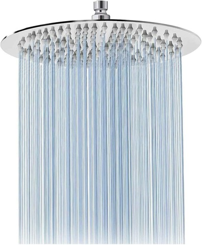 8/10/12 Inch High Pressure Rainfall Stainless Steel Shower Head Spray Faucet - Picture 6 of 19