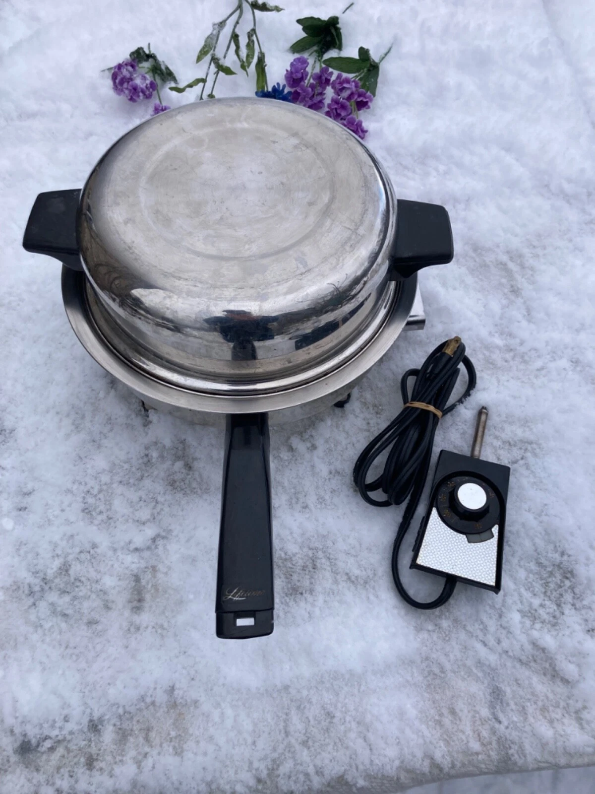 LIFETIME Stainless Steel Electric Skillet domed lid used